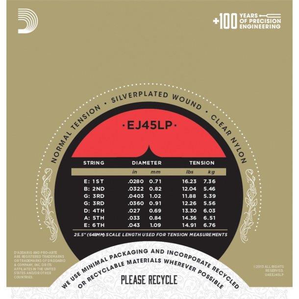 D'Addario EJ45LP, Normal Polished